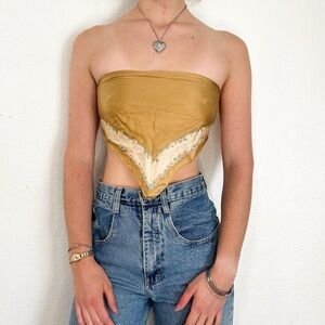 gold bandana hair scarf top